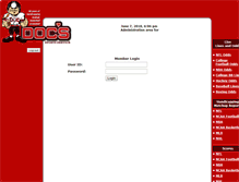 Tablet Screenshot of endzone.docsports.com
